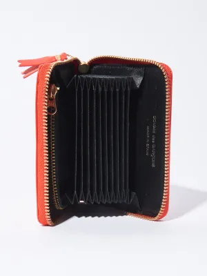 Orange Zip Around Wallet