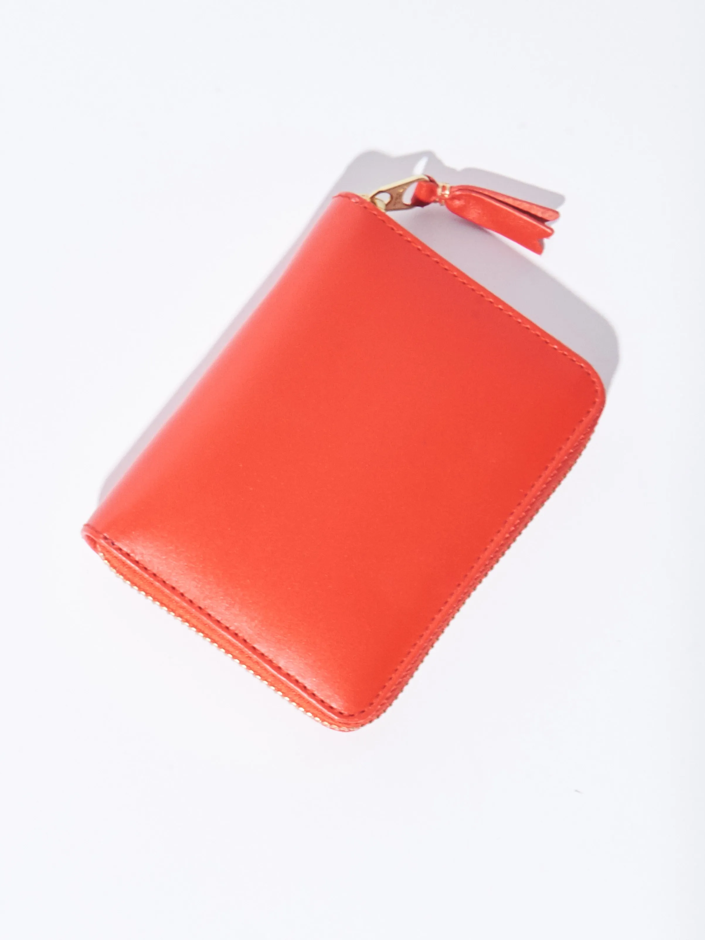 Orange Zip Around Wallet