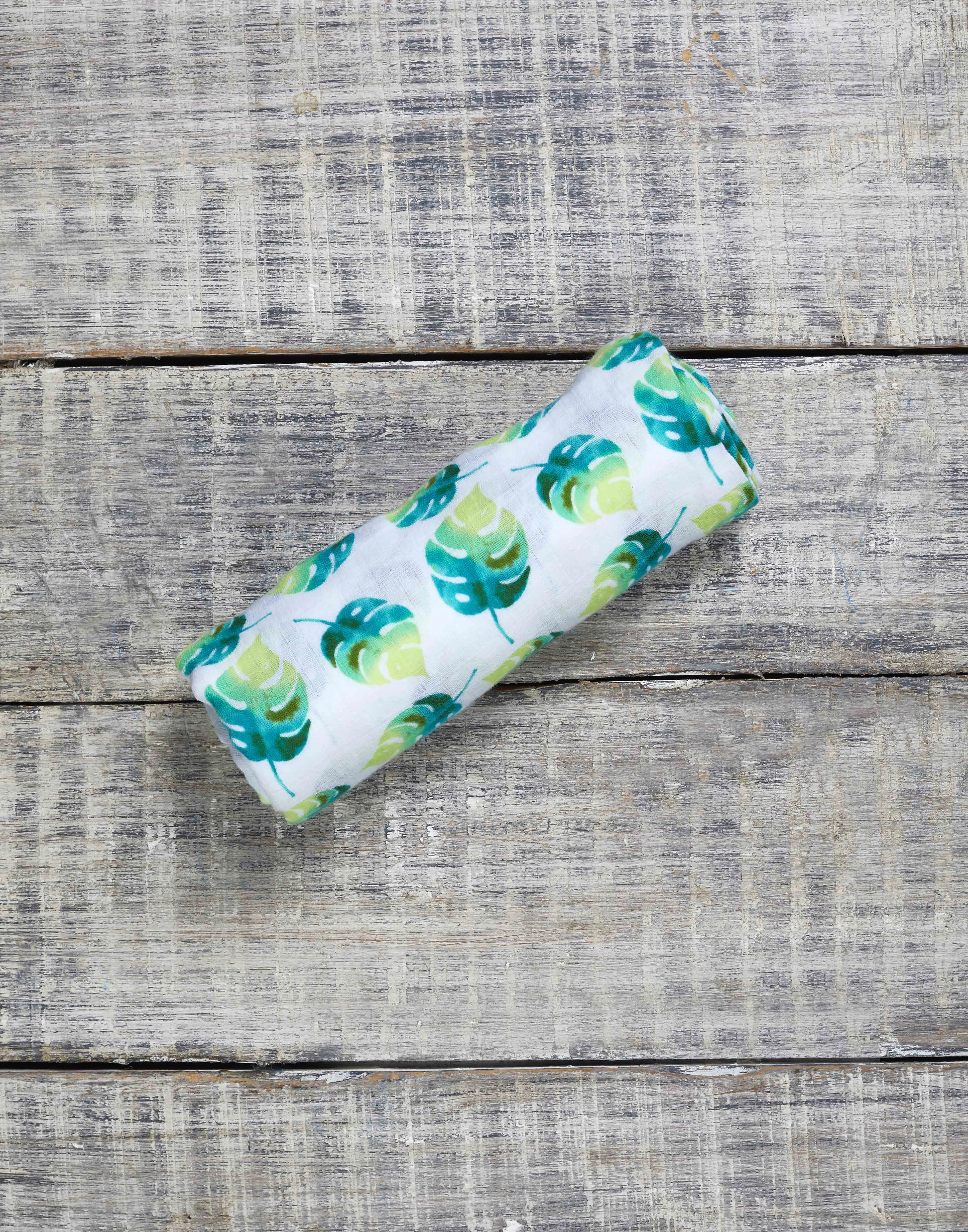 Organic Muslin Swaddle - Leaf