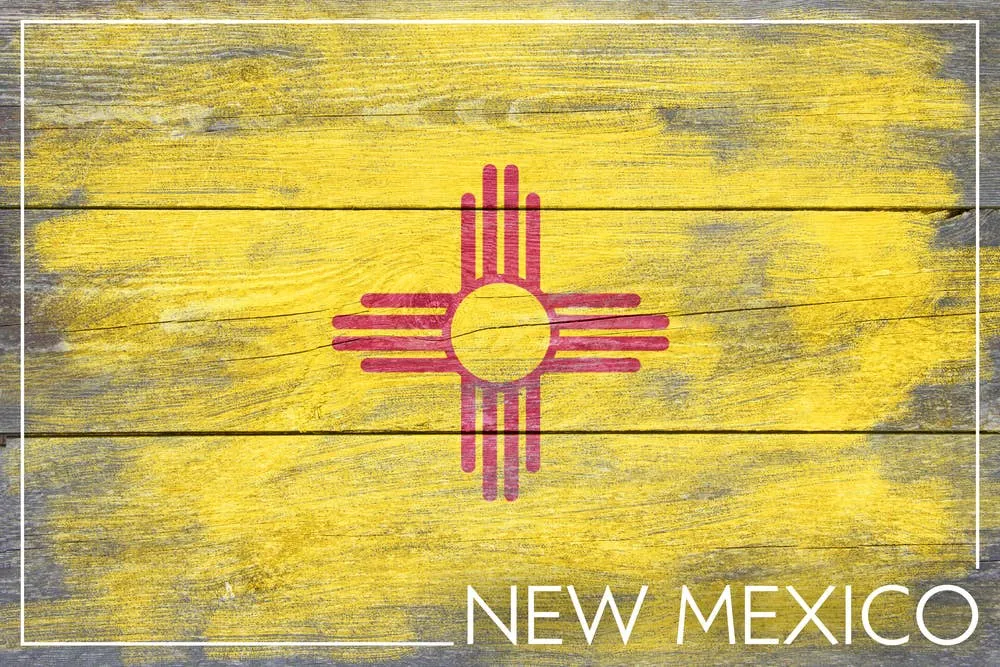 ORGANIC TOTE BAG Rustic New Mexico State Flag
