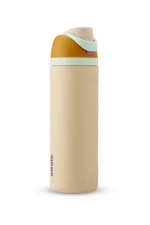 Owala FreeSip 24 oz Stainless Steel Water Bottle in Brown | C05772-WATERINTHEDESERT