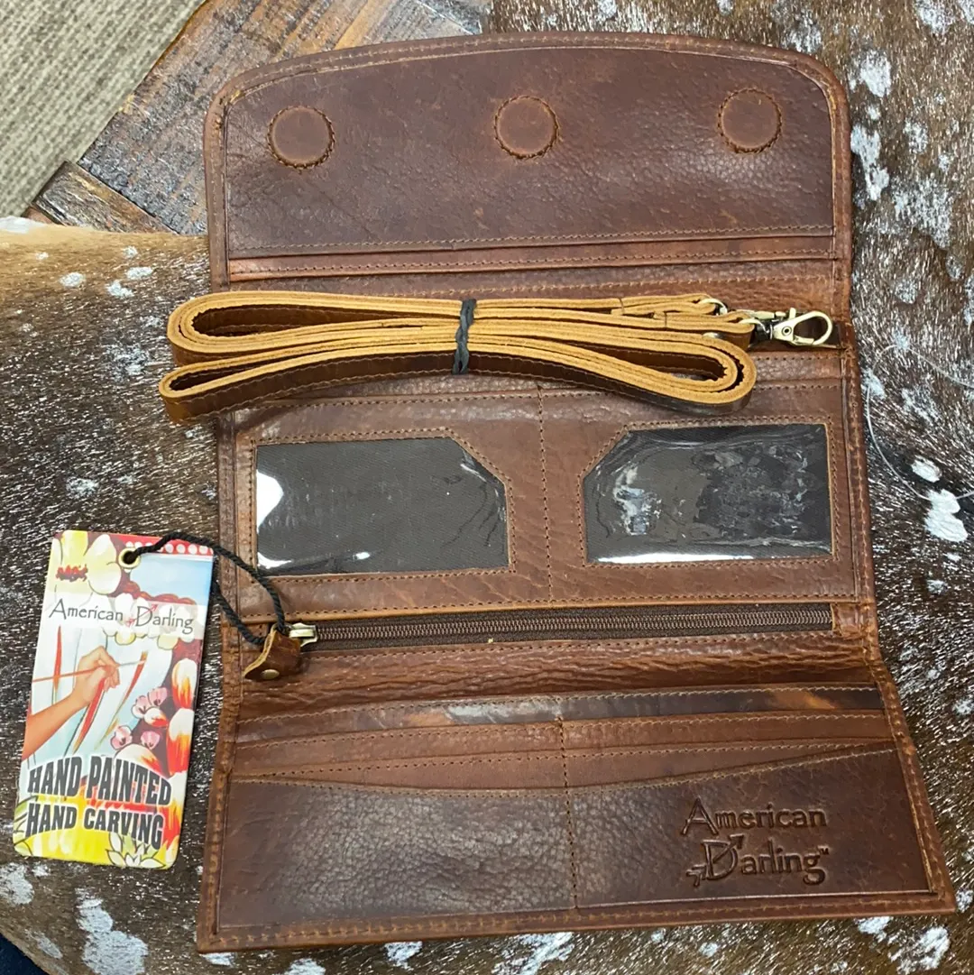 Painted Tee Pee Scene Wallet