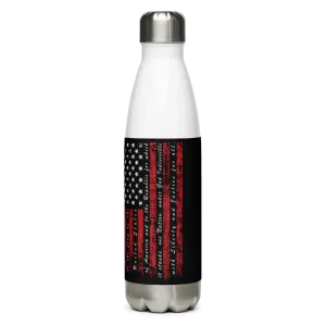 Patriot Pledge of Allegiance Stainless Steel Water Bottle