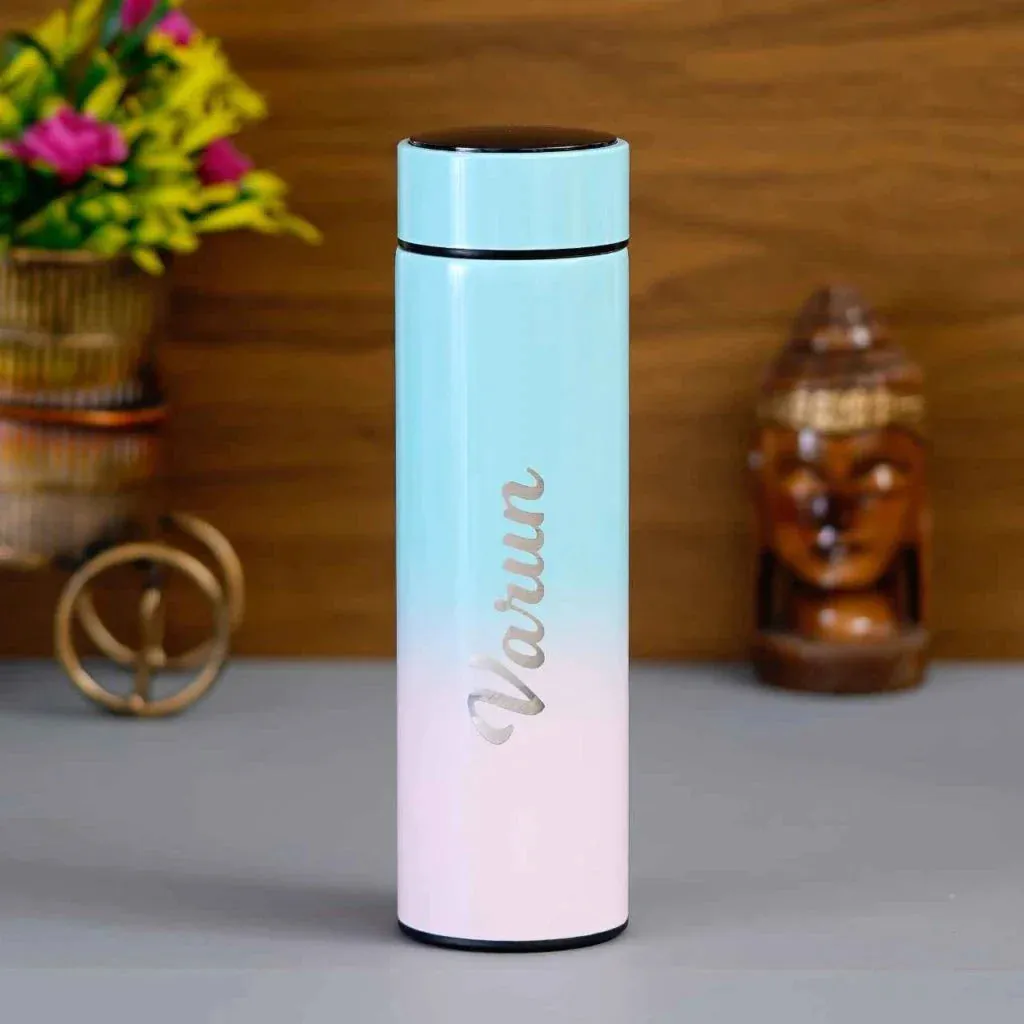 Personalised Pastel Temperature Display Bottle