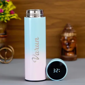 Personalised Pastel Temperature Display Bottle