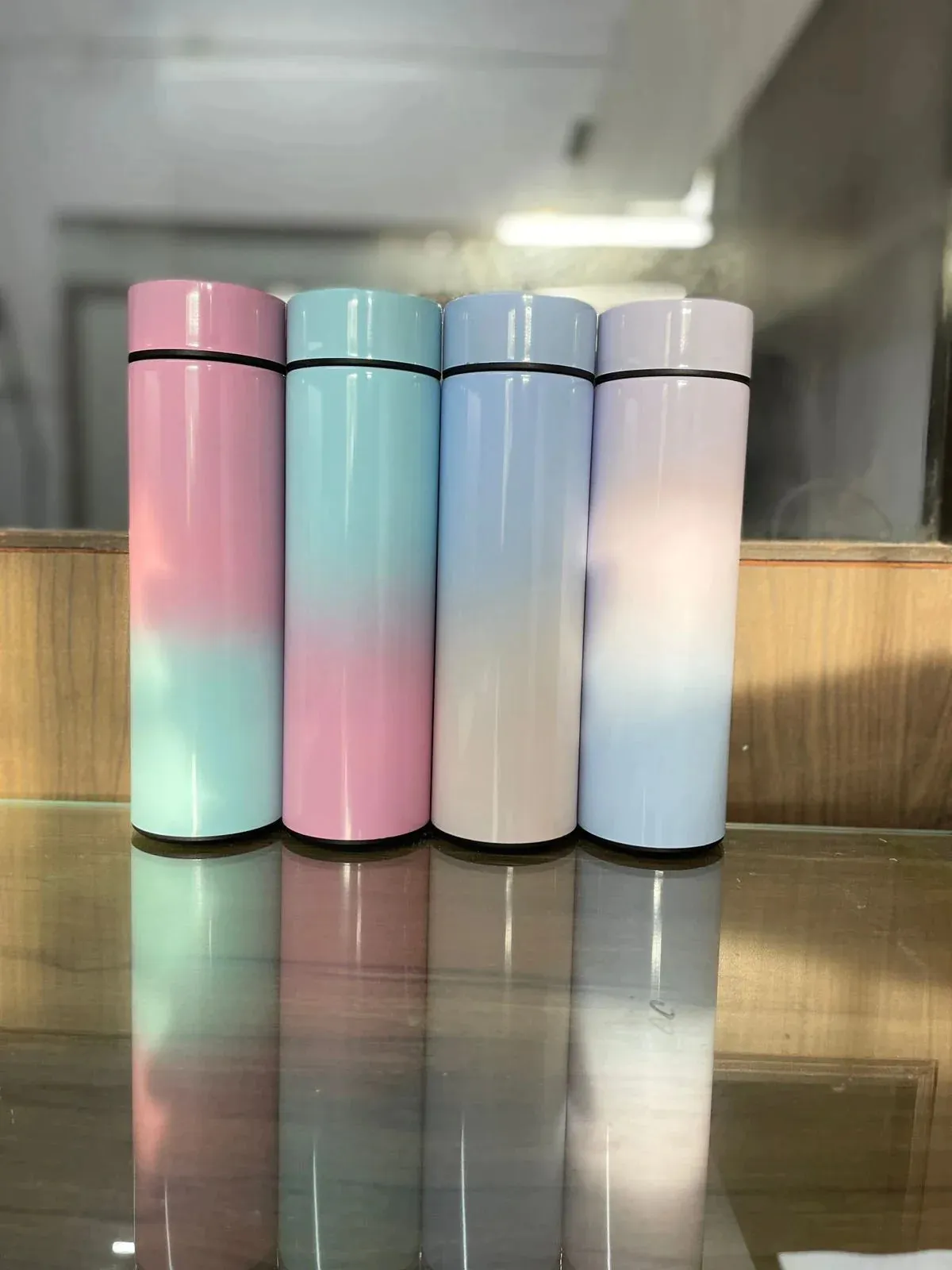 Personalised Pastel Temperature Display Bottle