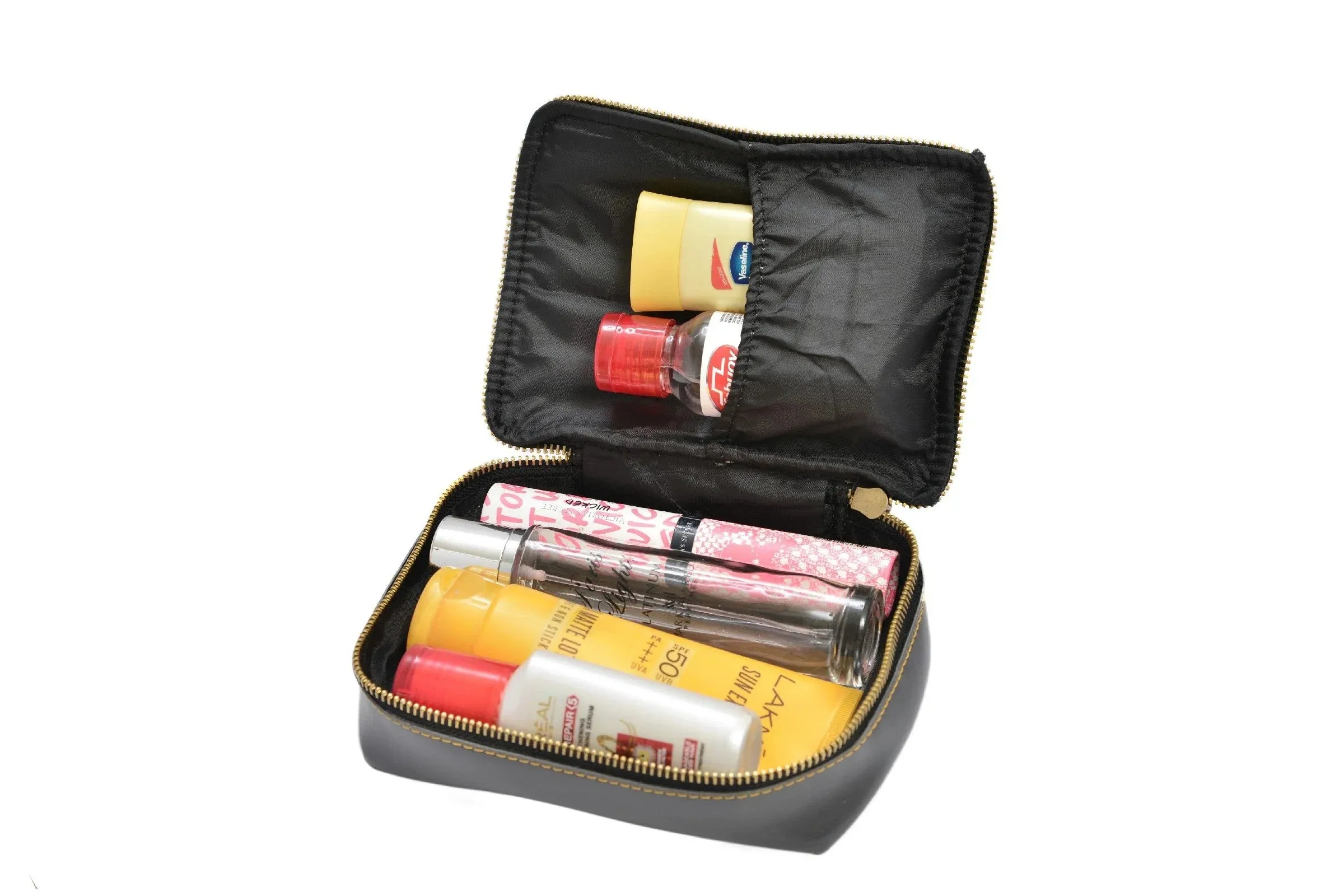 Personalized Mini Makeup Kit- All in one kit - Grey