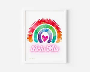 Personalized Wall Art - Happy Rainbow