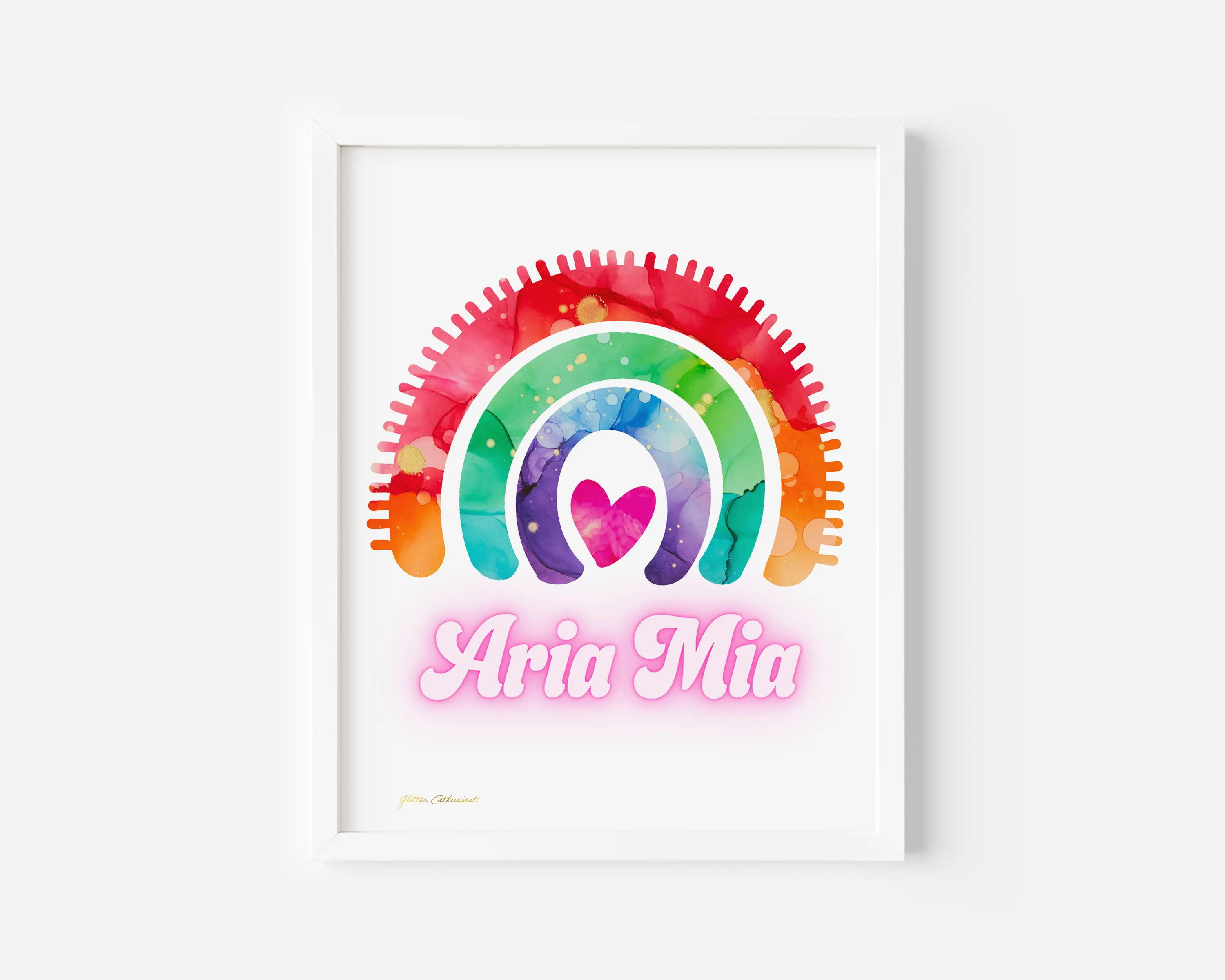 Personalized Wall Art - Happy Rainbow