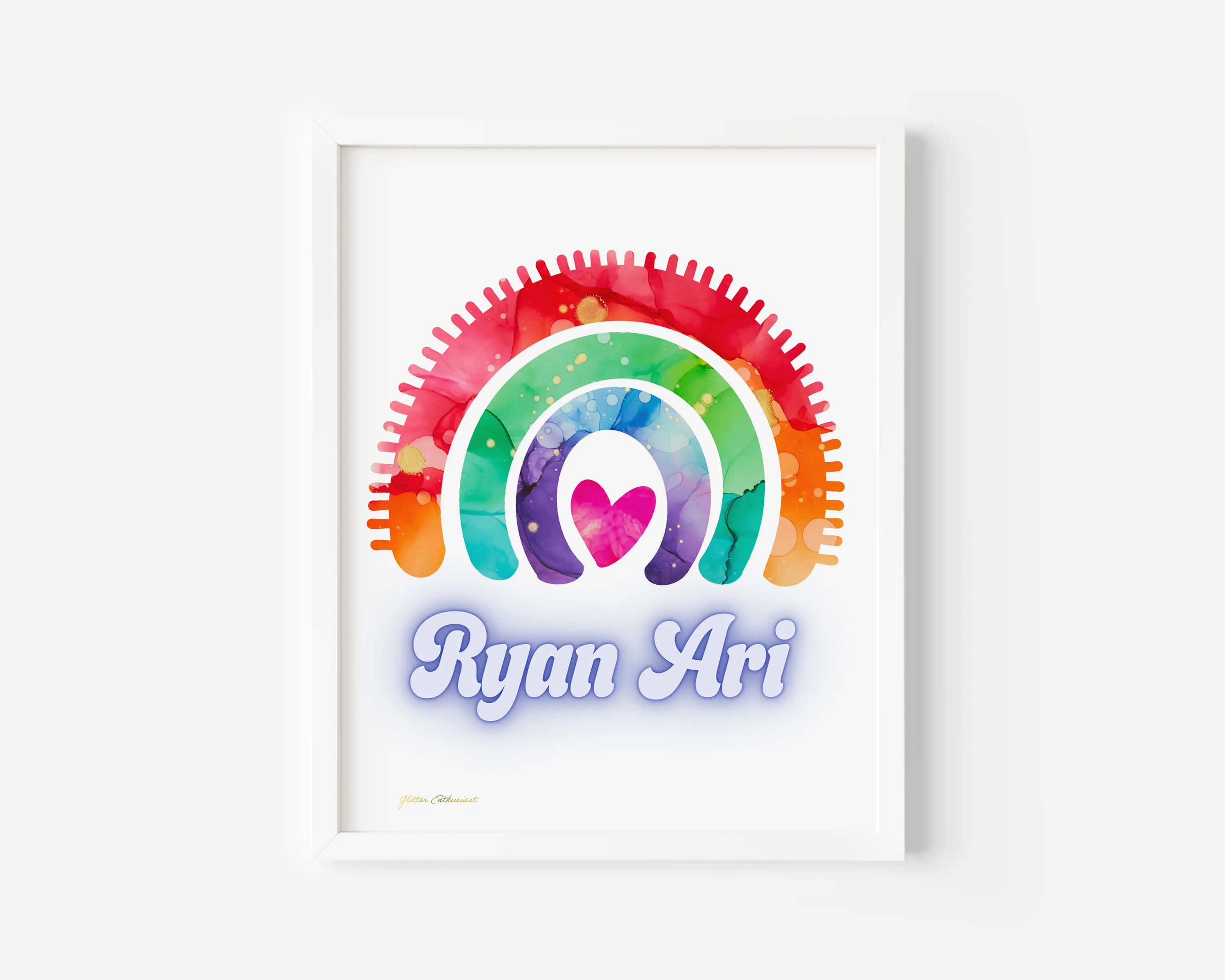Personalized Wall Art - Happy Rainbow