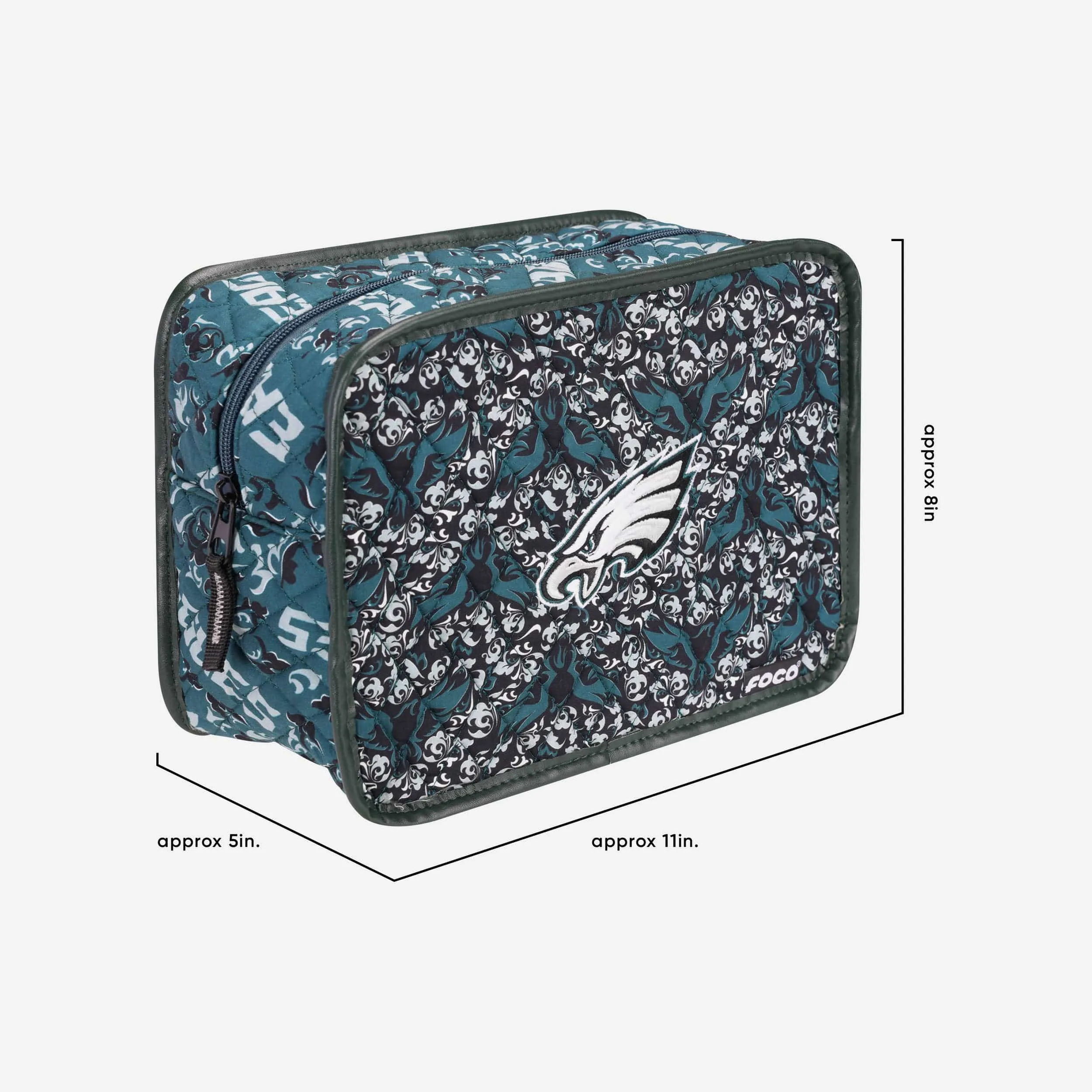Philadelphia Eagles Quilted Printed Cosmetic Bag