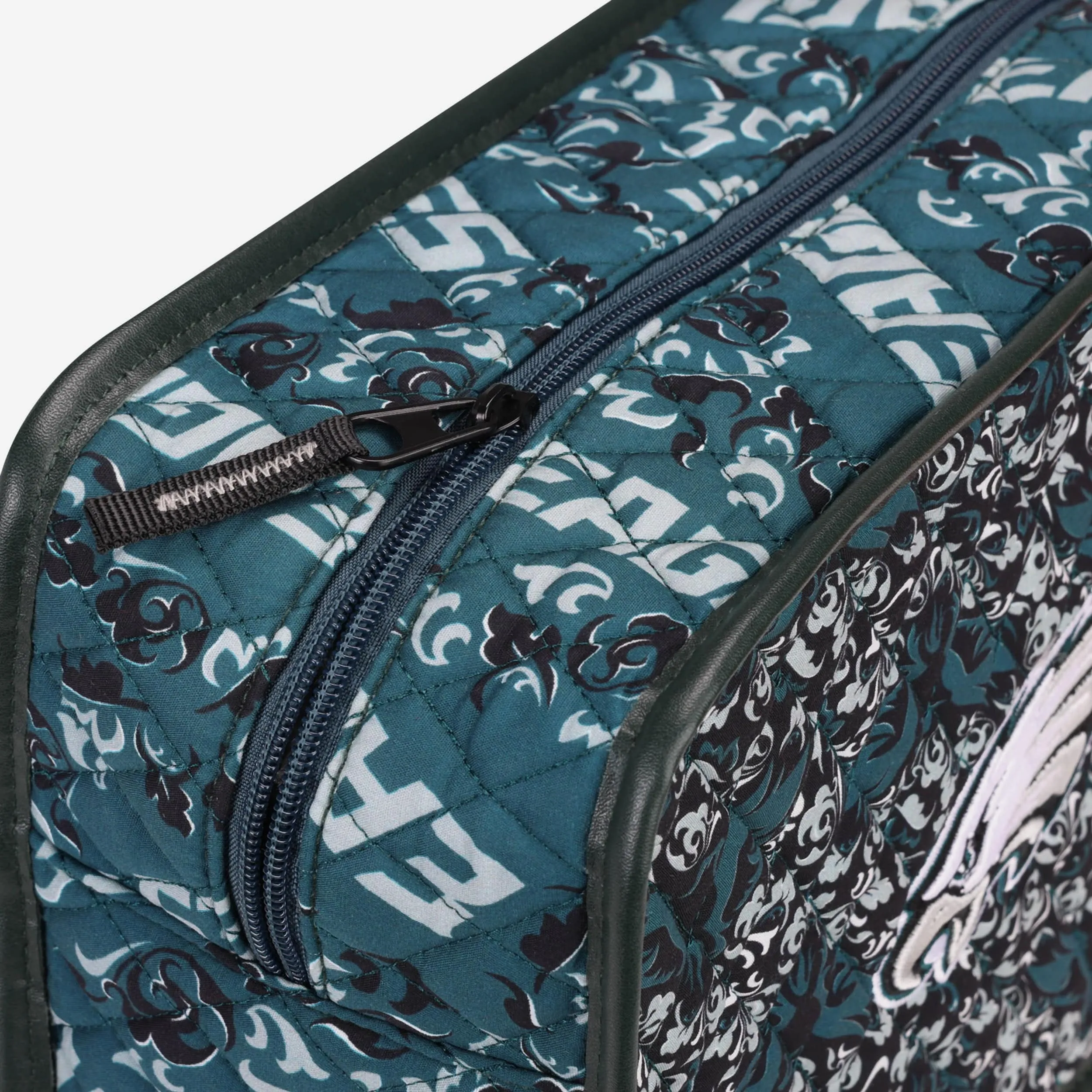 Philadelphia Eagles Quilted Printed Cosmetic Bag