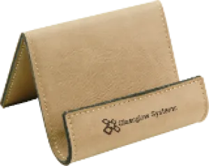 Phone stand leather engraved