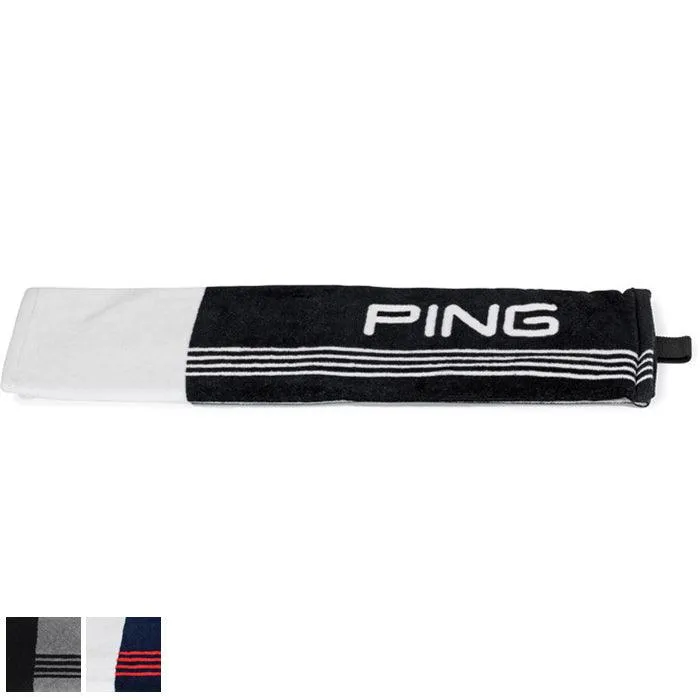 Ping Tri-Fold Towel Black/White (35951-01)