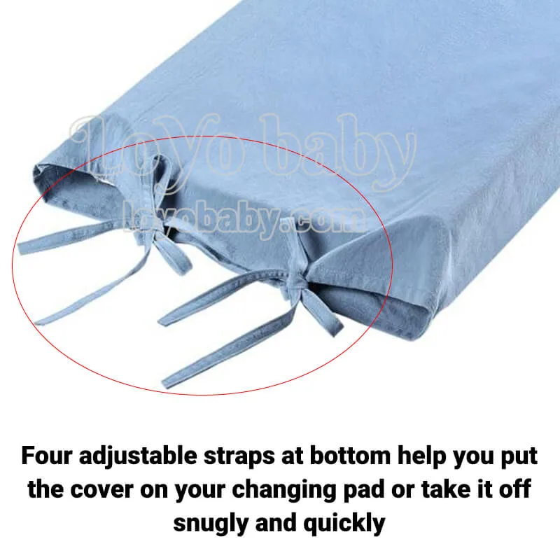 Plush Neutral Cotton Baby Changing Table Pad Cover For Boys And Girls