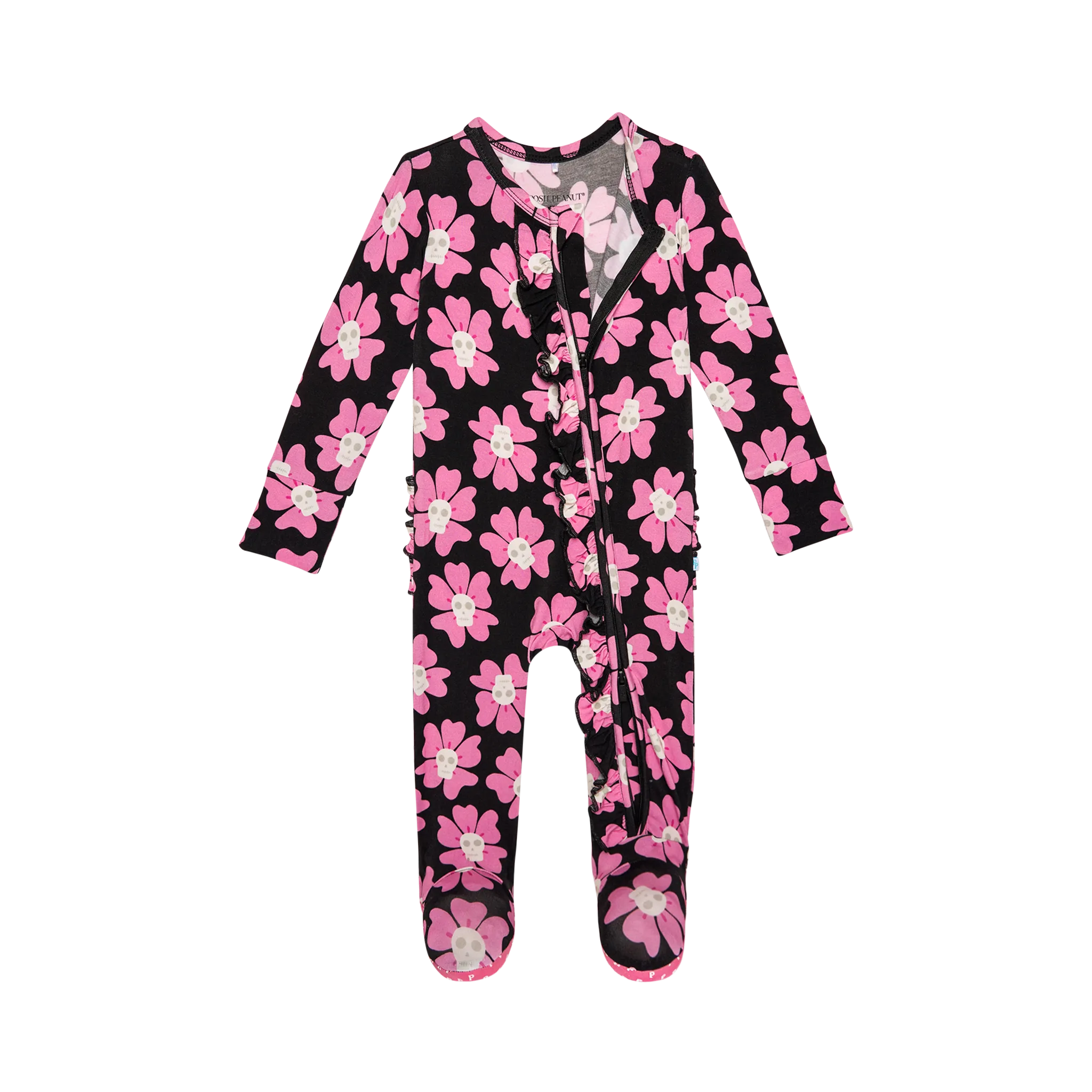 Posh Peanut- Winifred Footie Ruffled Zippered One Piece