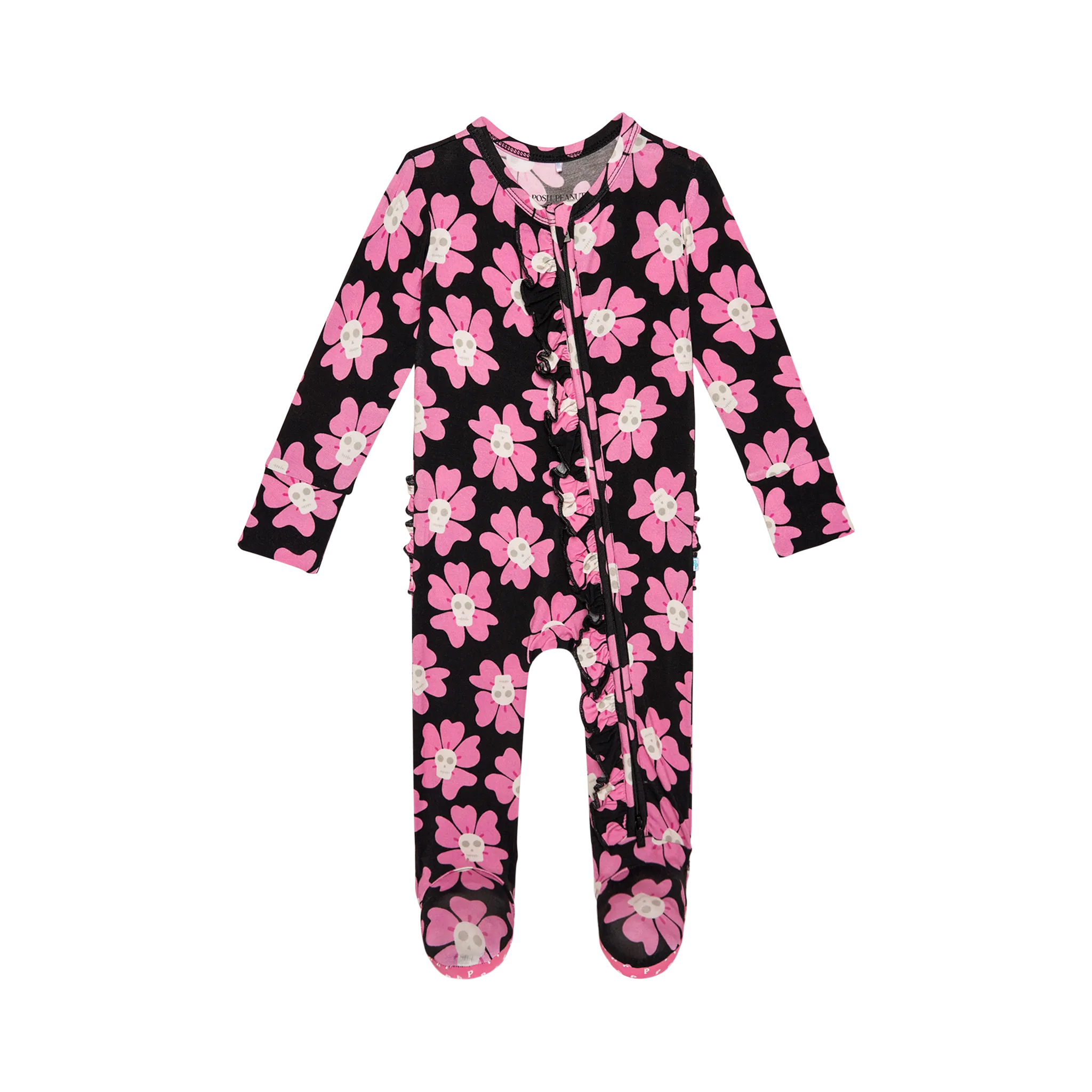 Posh Peanut- Winifred Footie Ruffled Zippered One Piece