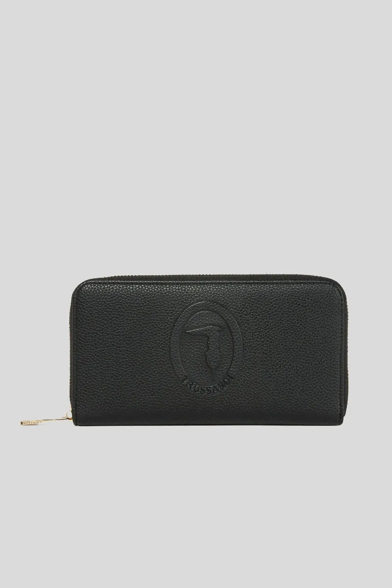 Pre Iris Zip Around Stampa Cervo - Black