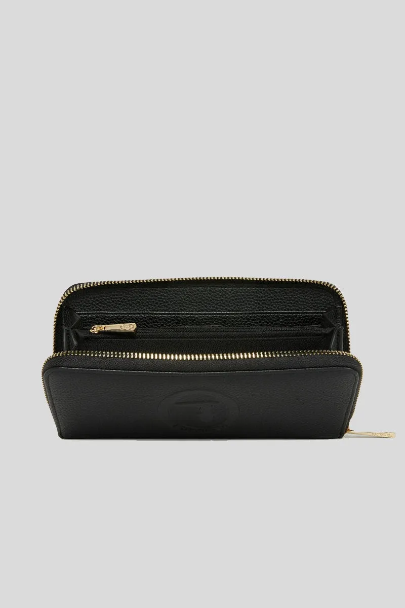 Pre Iris Zip Around Stampa Cervo - Black