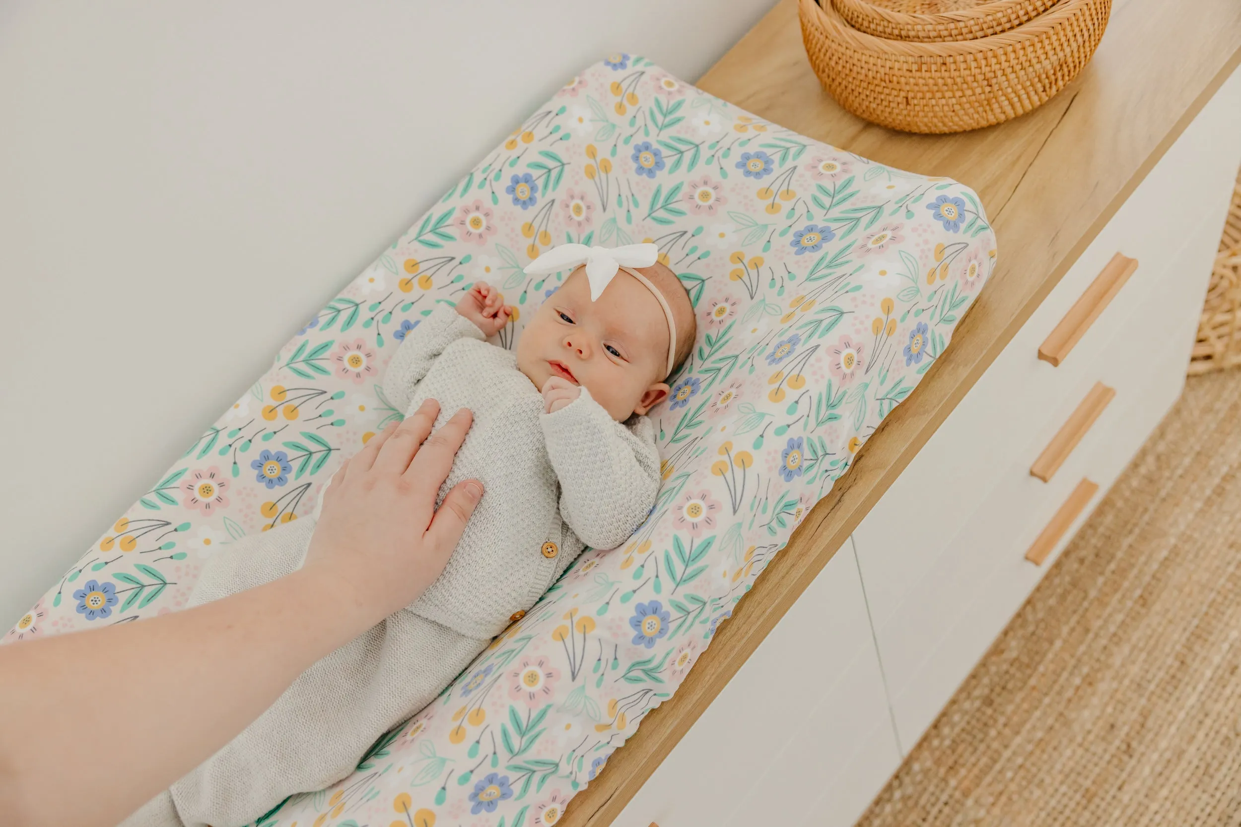 Premium Knit Diaper Changing Pad Cover - Clara