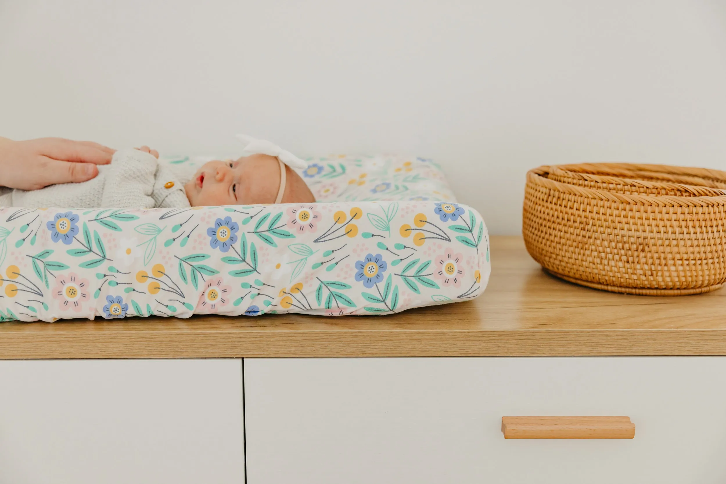 Premium Knit Diaper Changing Pad Cover - Clara