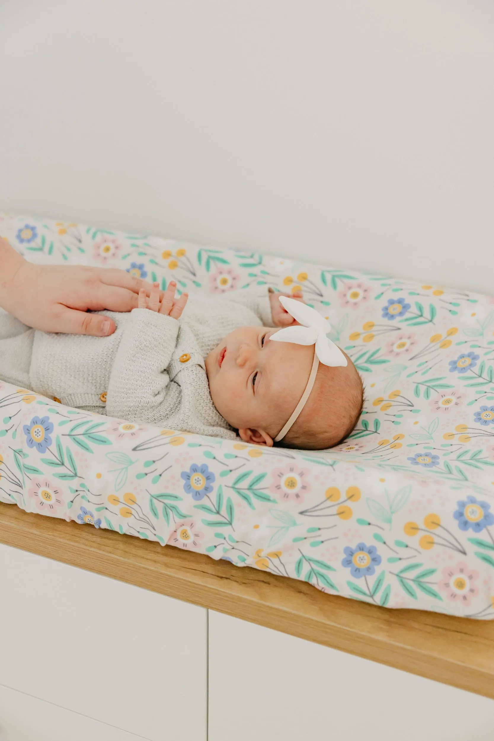 Premium Knit Diaper Changing Pad Cover - Clara