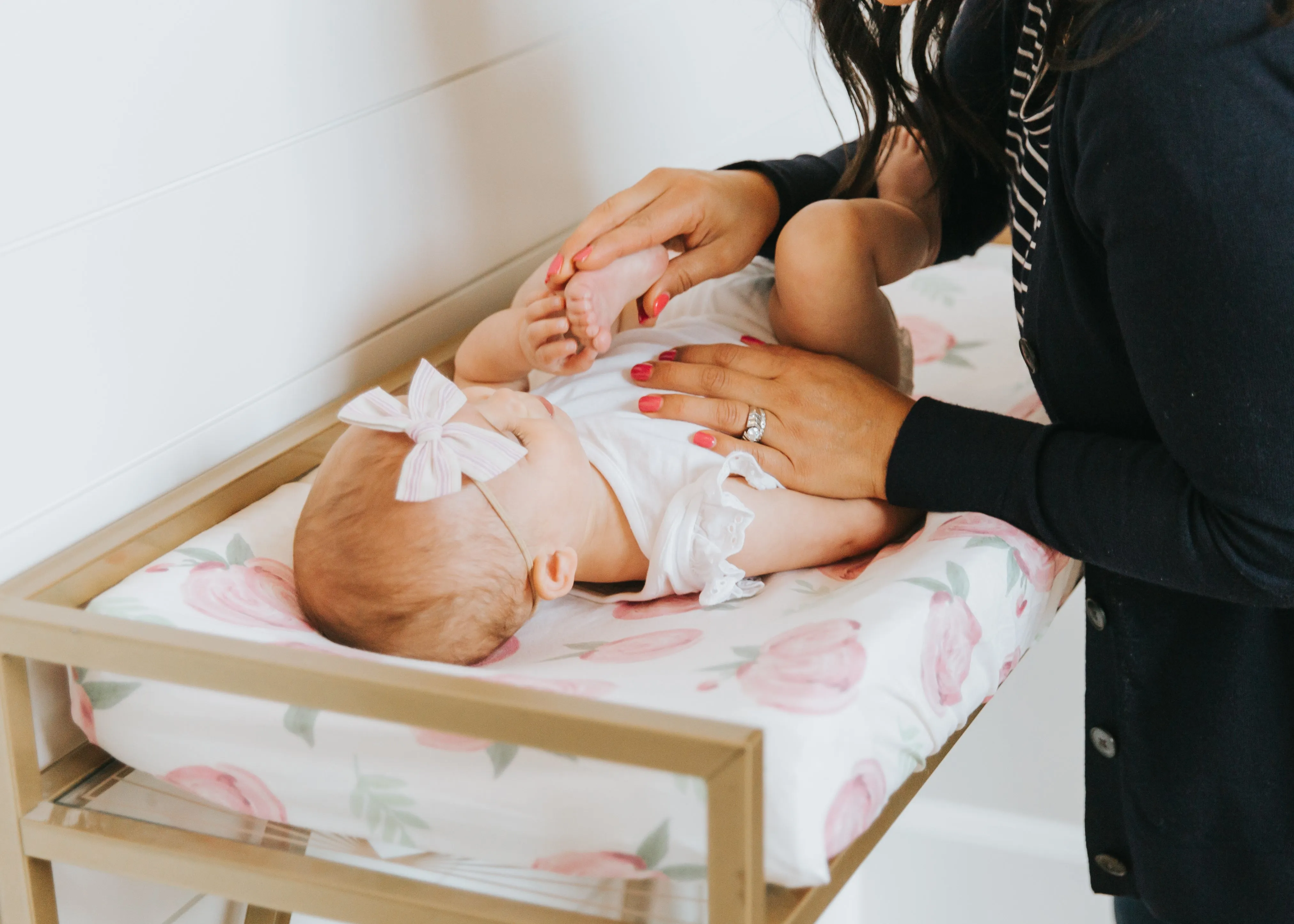 Premium Knit Diaper Changing Pad Cover - Grace