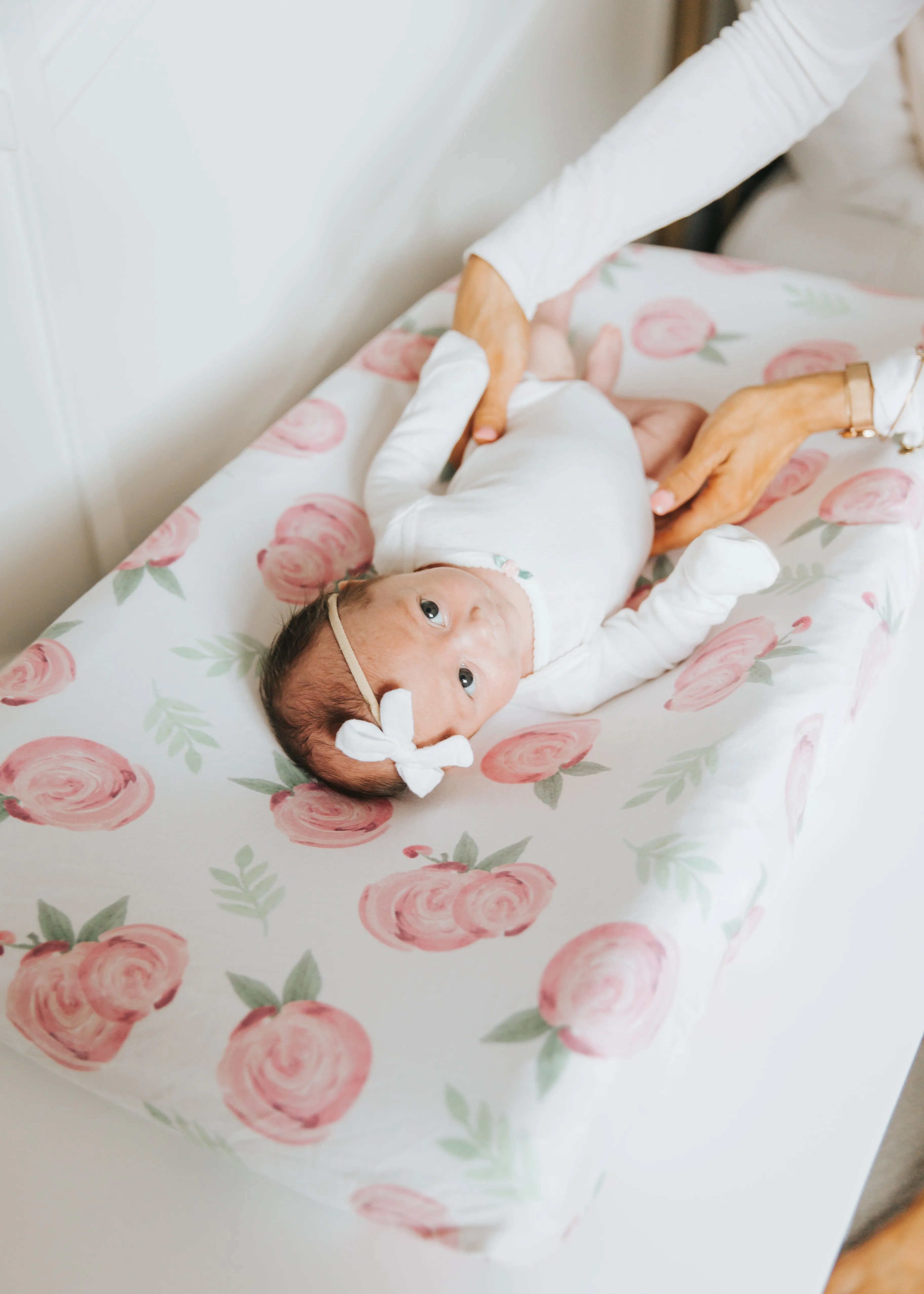 Premium Knit Diaper Changing Pad Cover - Grace