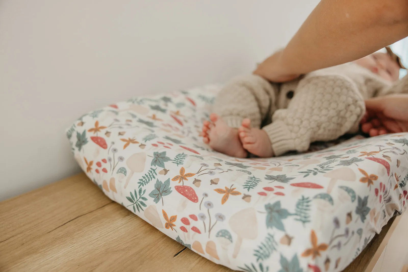Premium Knit Diaper Changing Pad Cover - Ivy