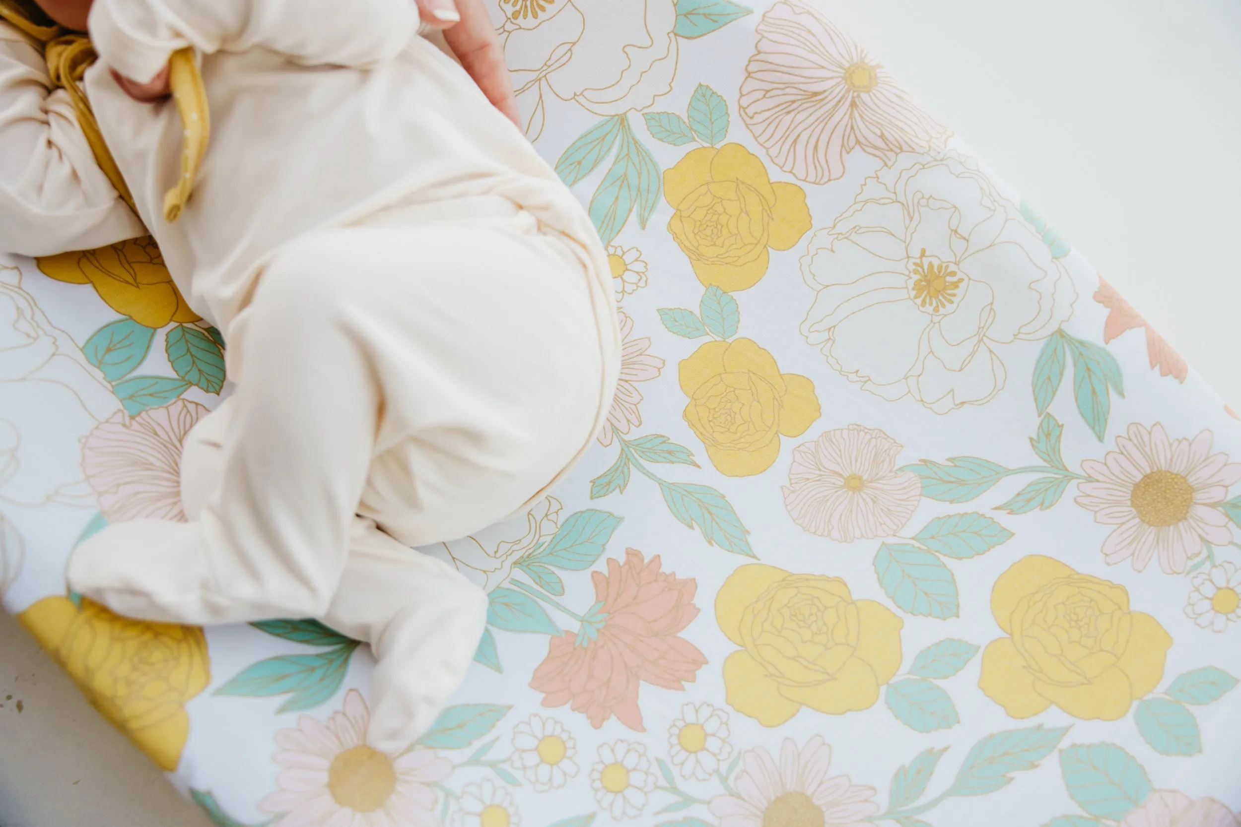 Premium Knit Diaper Changing Pad Cover - Rose