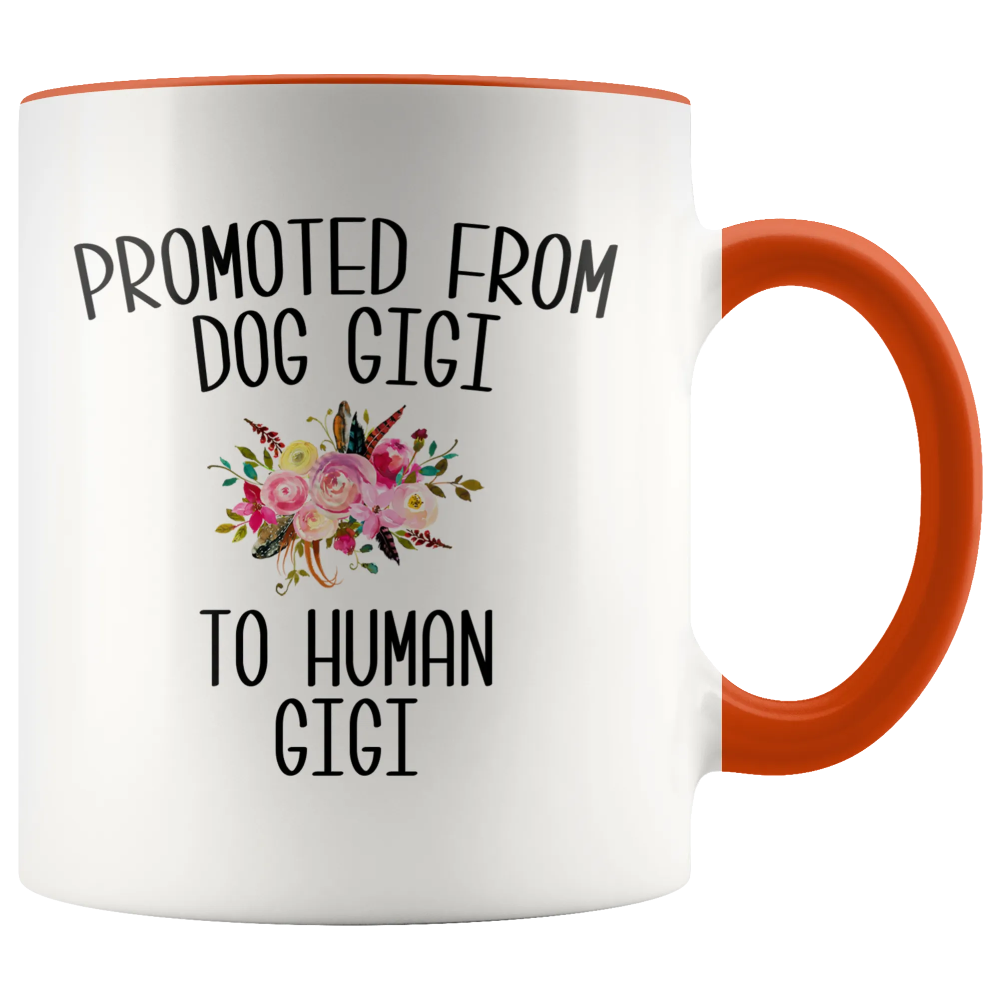 Promoted From Dog Gigi To Human Gigi Mug New GiGis Pregnancy Announcement Mother in Law Reveal Gift for Her Baby Shower Gifts