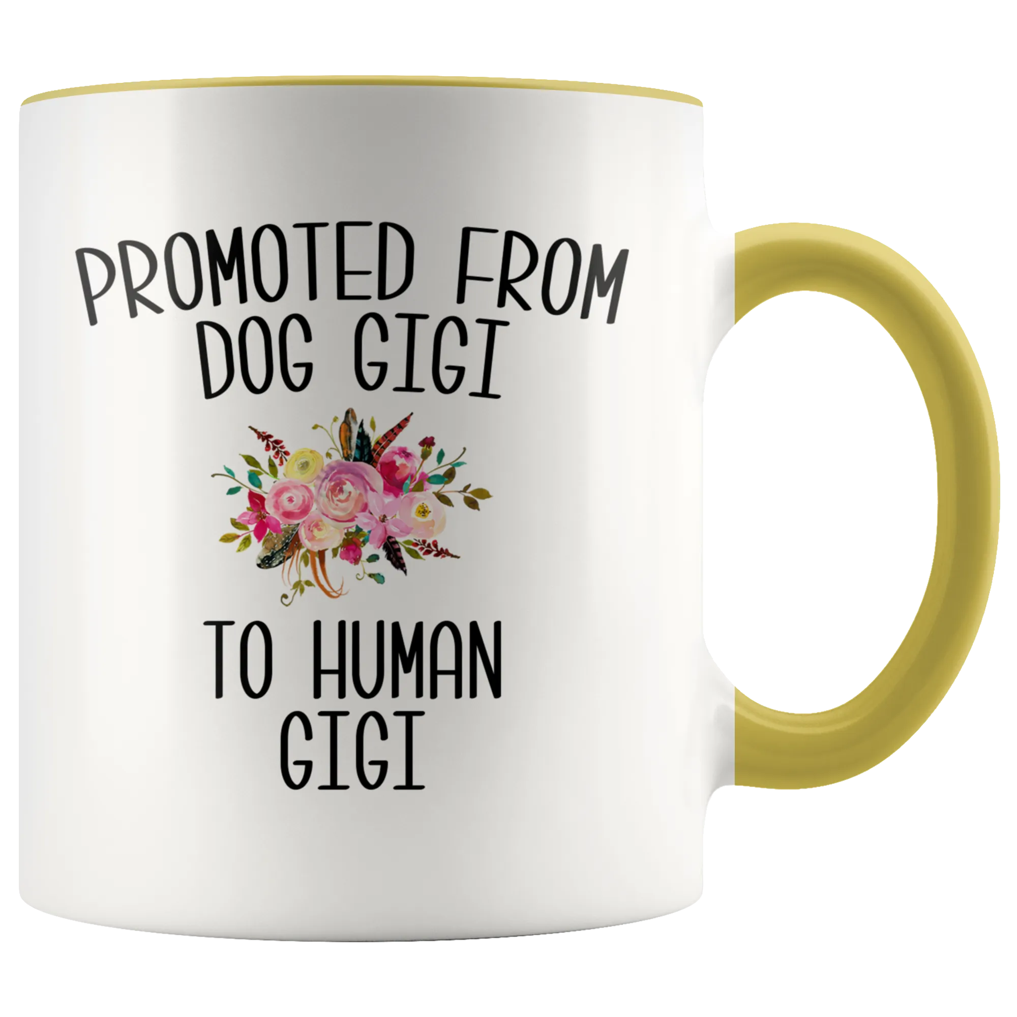 Promoted From Dog Gigi To Human Gigi Mug New GiGis Pregnancy Announcement Mother in Law Reveal Gift for Her Baby Shower Gifts