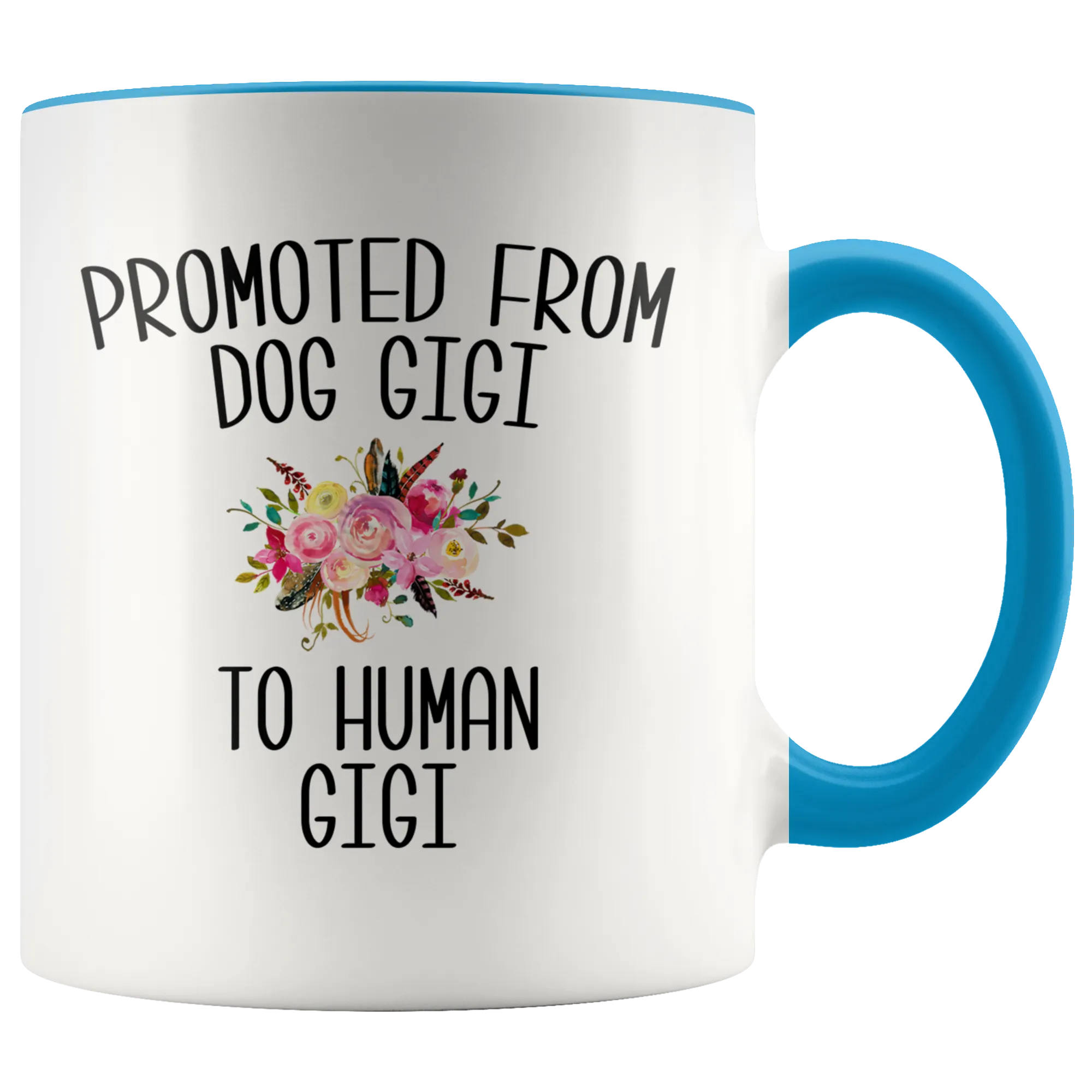 Promoted From Dog Gigi To Human Gigi Mug New GiGis Pregnancy Announcement Mother in Law Reveal Gift for Her Baby Shower Gifts