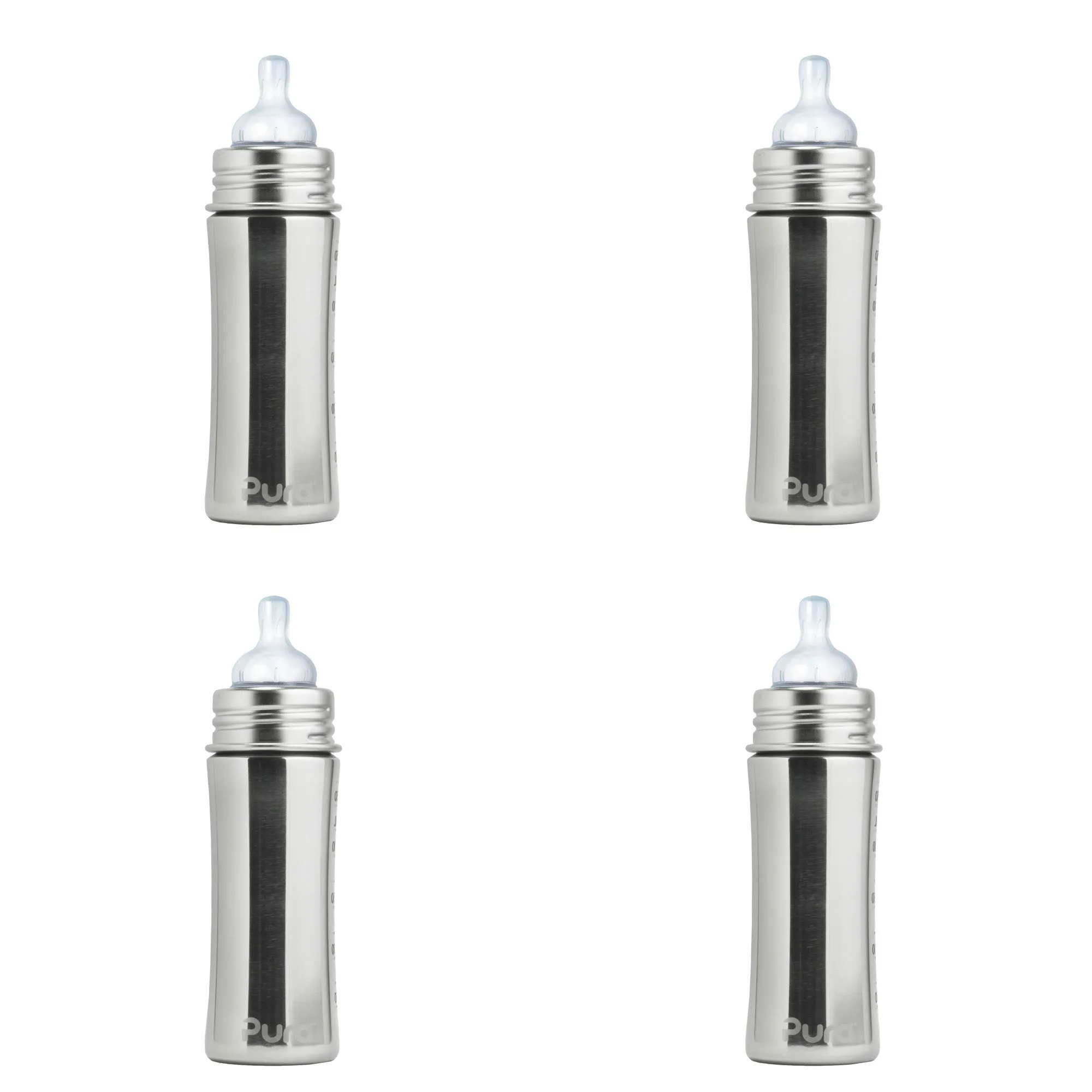 Pura Kiki 9oz/260ml Insulated Infant Bottles (Pack of 4)