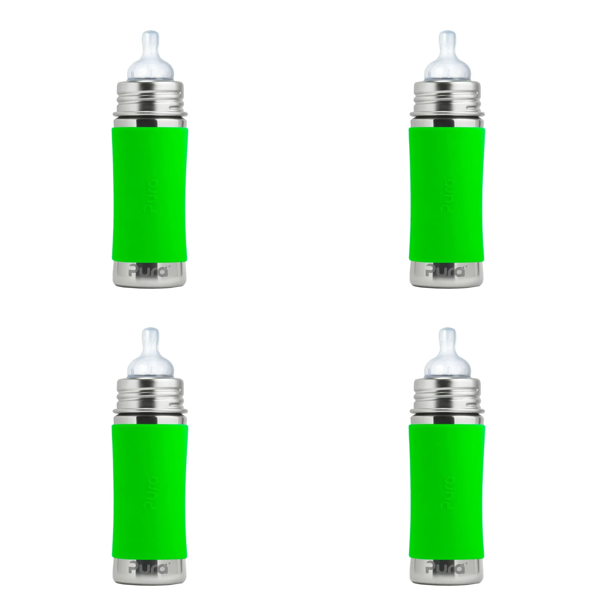 Pura Kiki 9oz/260ml Insulated Infant Bottles (Pack of 4)