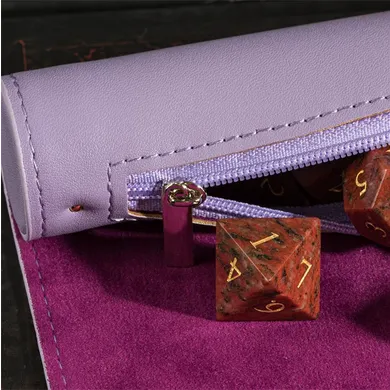 Purple Roll Up Leatherette Dice Mat