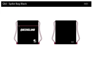 QLD Athletics - Black Spike bag