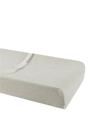QUINCY MAE Organic Changing Pad Cover || Basil Stripe