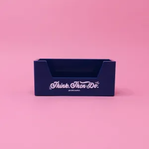 "Think. Then Do." Business Card Holder - Blue