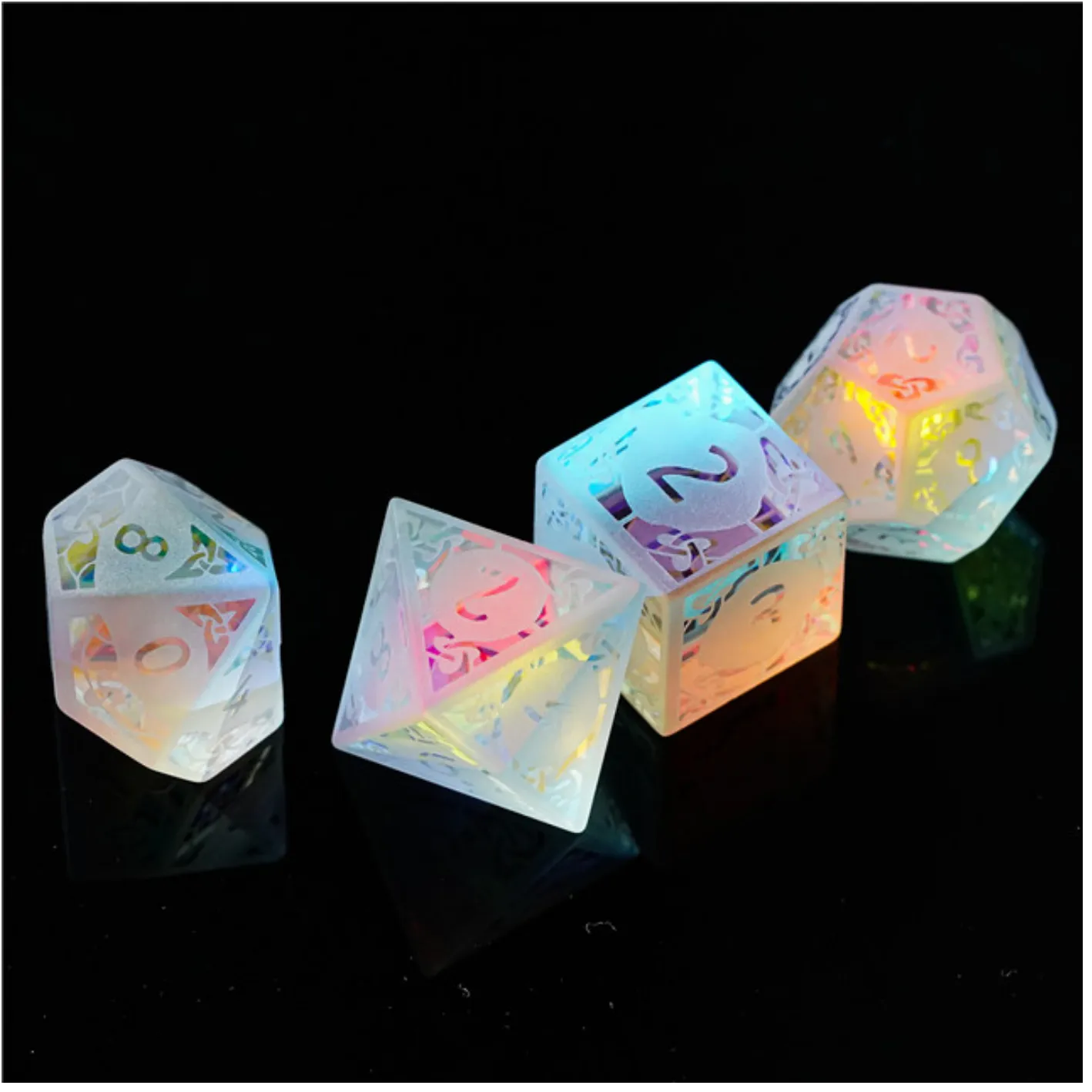 Rainbow Crystal and Flourish - Gemstone Engraved