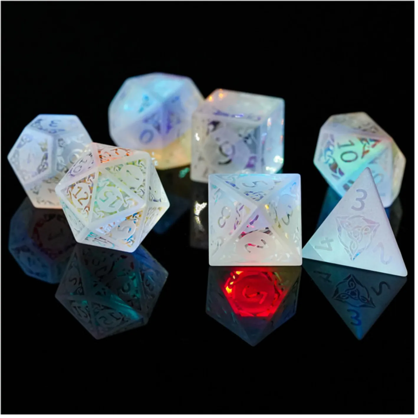 Rainbow Crystal and Flourish - Gemstone Engraved