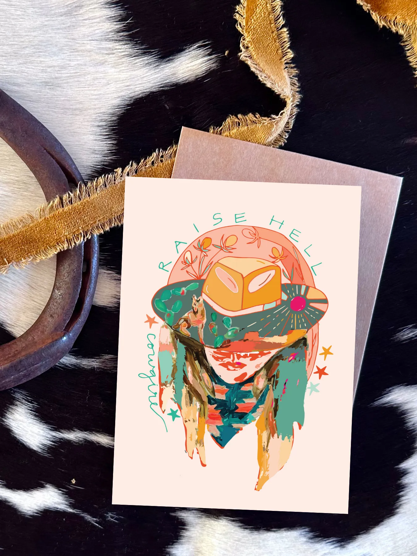 Raise Hell Cowgirl, Western Encouragement Card Tirzah