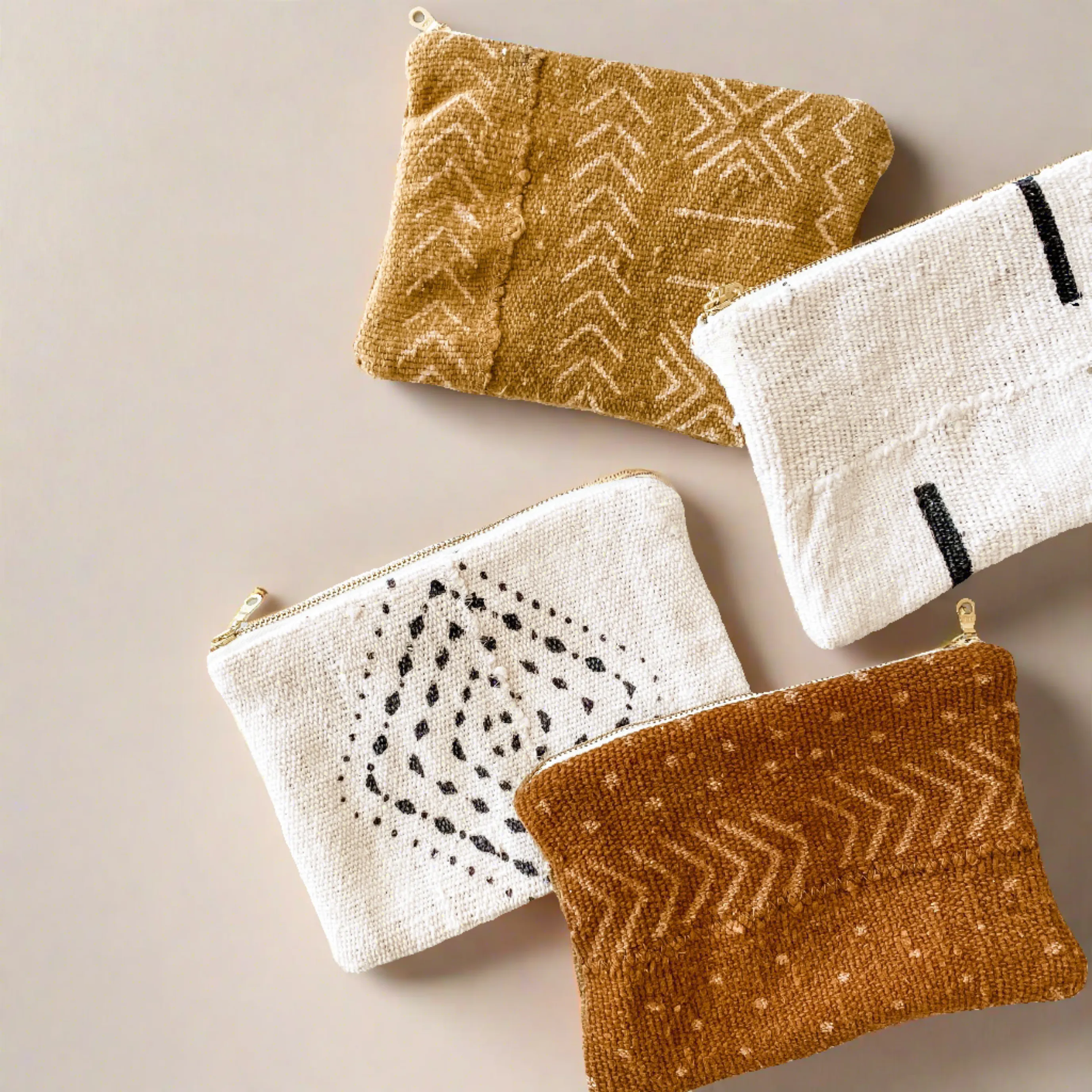 Reclaimed Mud Cloth Travel Pouch