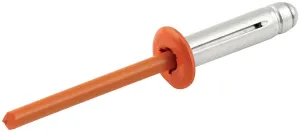 Rivet - Tri-Fold - 3/8 in Head - 3/16 in Mandrel - 1/16-3/8 in Grip Range - Aluminum - Orange Paint - Set of 250