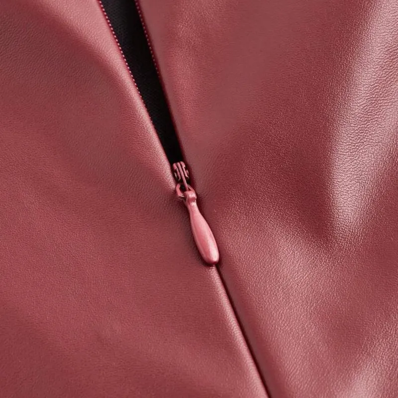Rouge Leatherette Sculpt Top