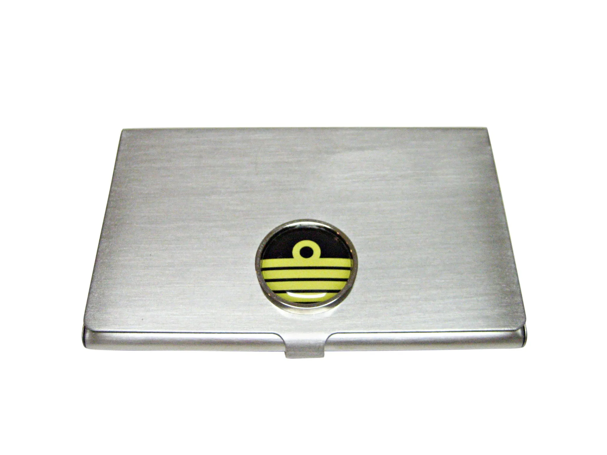 Round Nautical Captain Rank Business Card Holder