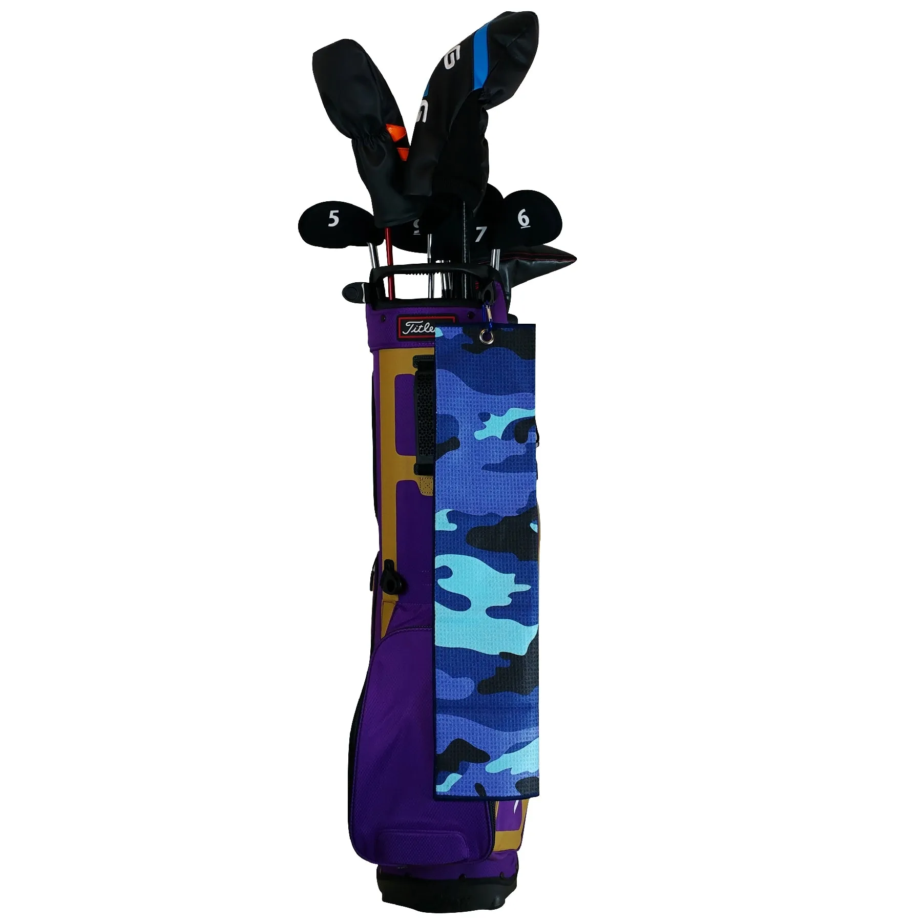RPG Tri Fold Microfiber Golf Towel - Purple Camouflage