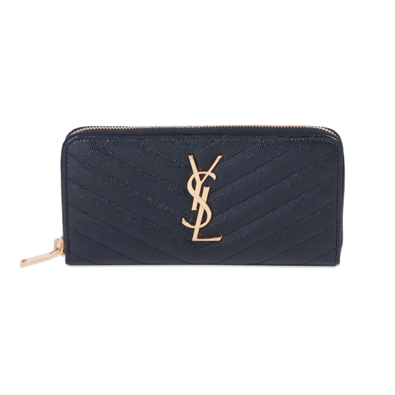Saint Laurent Monogram Zip Around Wallet