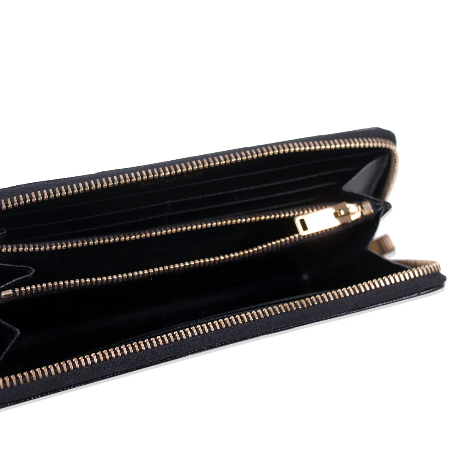 Saint Laurent Monogram Zip Around Wallet