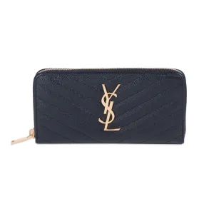 Saint Laurent Monogram Zip Around Wallet